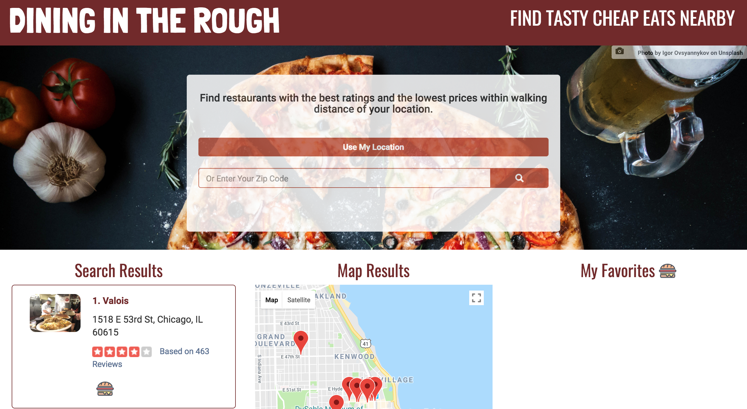 Thumbnail image for Dining in the Rough App