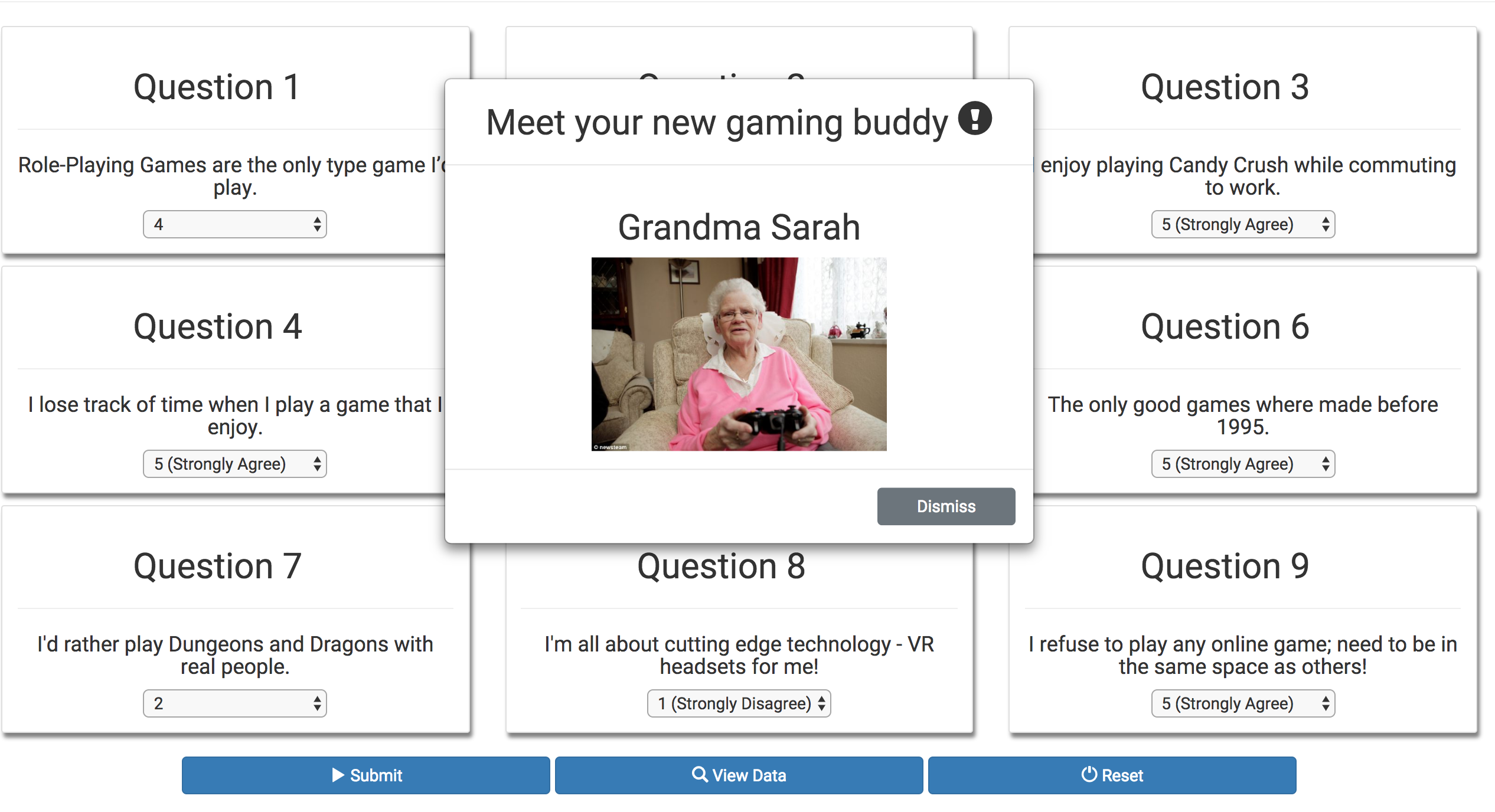 Thumbnail image for Game Friend Finder- result modal